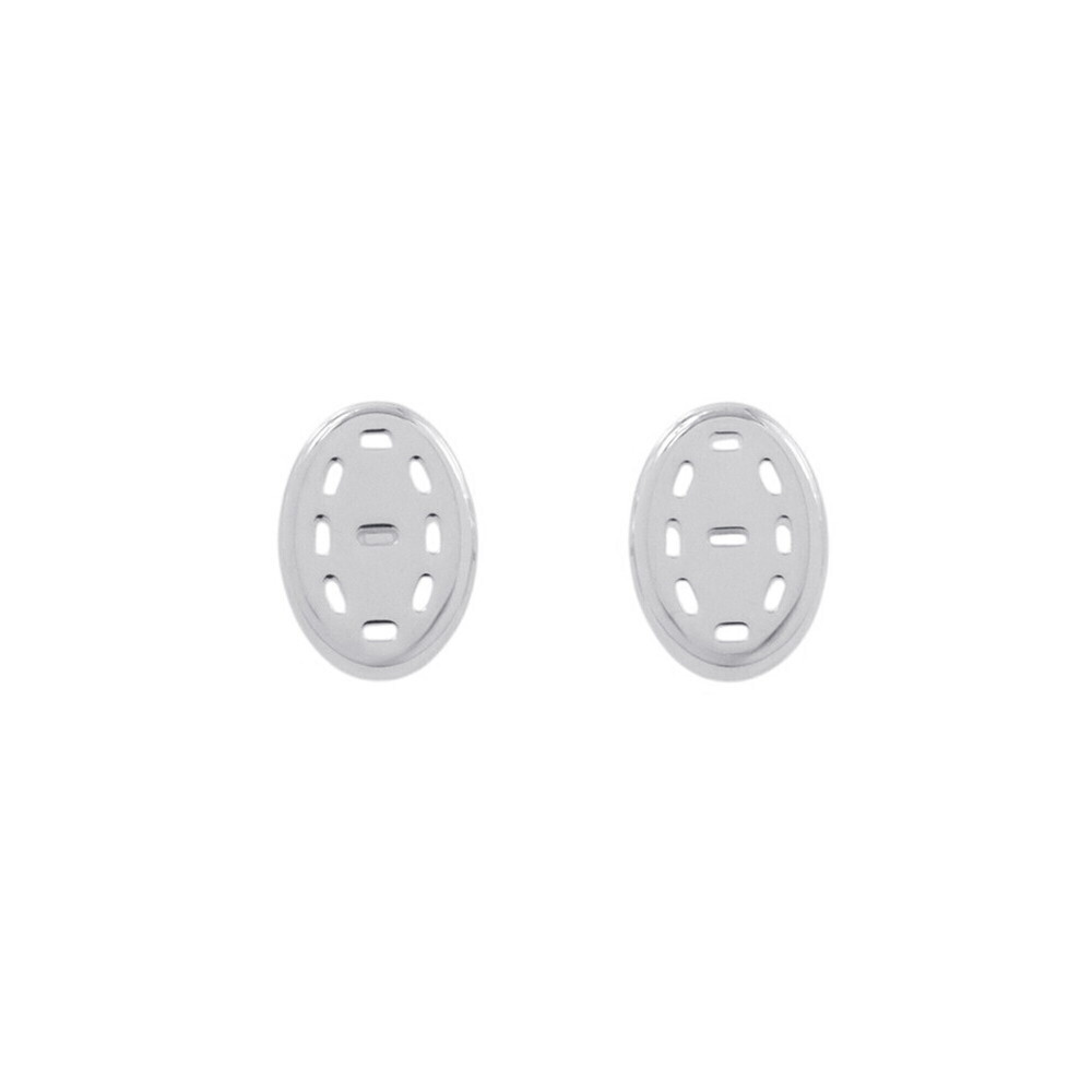 Hermes Earrings Point Sellier SV925 Silver HERMES